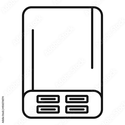 Smart power bank icon outline vector. Mobile phone