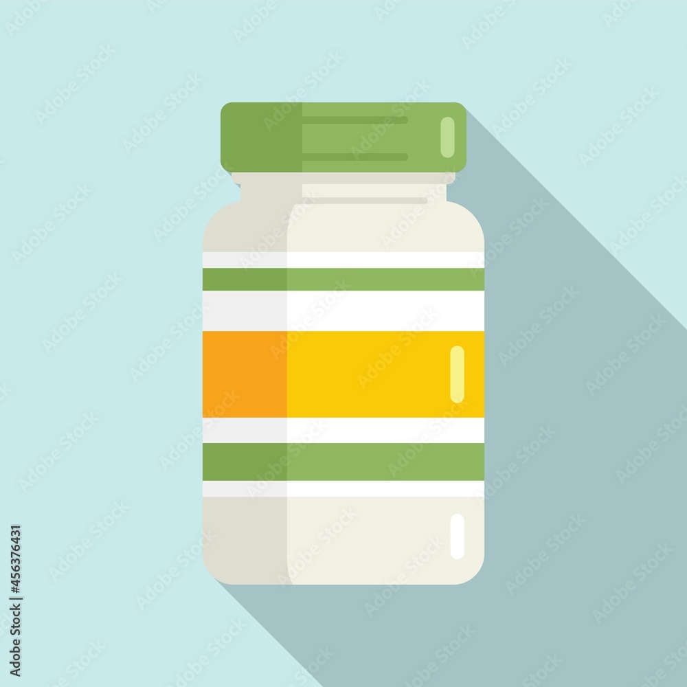 Probiotic pills icon flat vector. Lactobacillus bacteria Probiotic pills icon flat vector. Lactobacillus bacteria