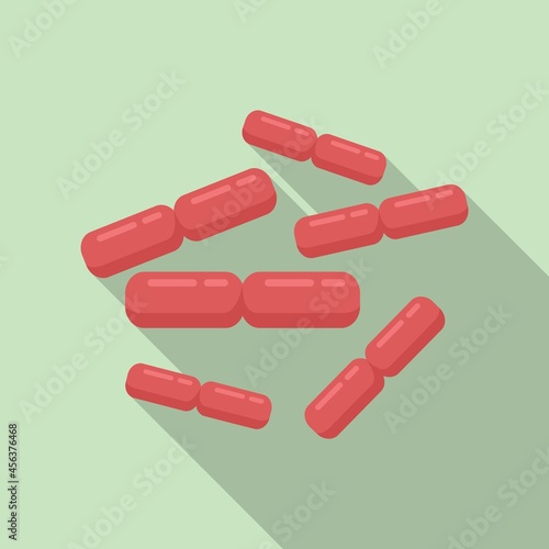 Fermentation probiotic icon flat vector. Gut bacteria
