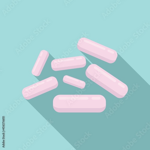Streptococcus probiotic icon flat vector. Bacteria lactobacillus
