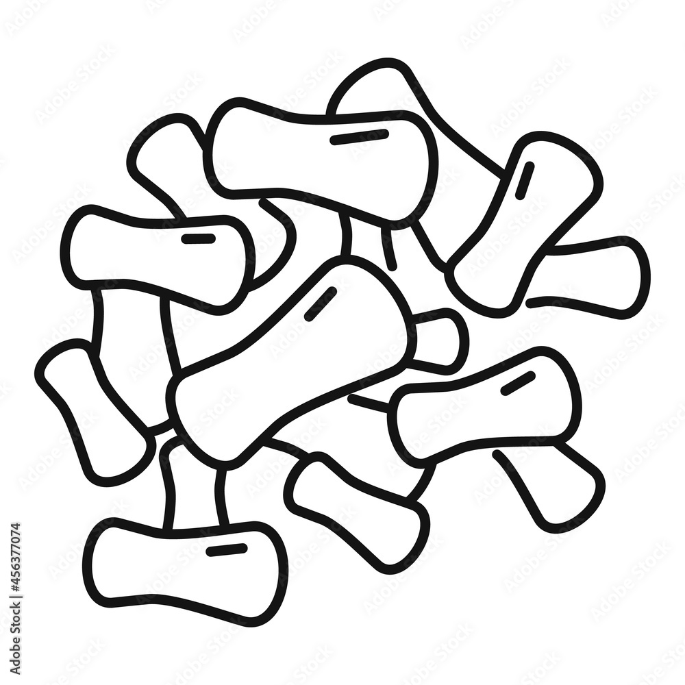 Lactobacillus probiotic icon outline vector. Gut bacteria Lactobacillus probiotic icon outline vector. Gut bacteria