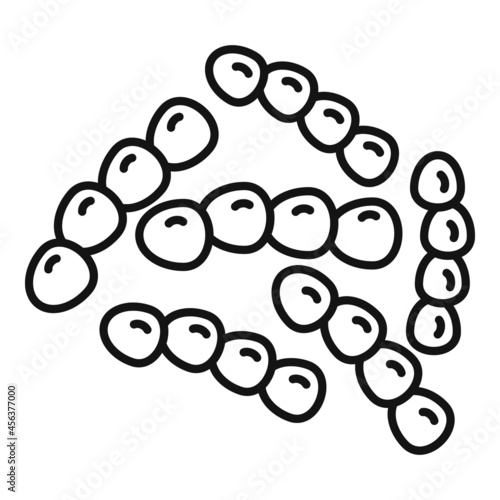 Bacteria icon outline vector. Lactobacillus probiotic