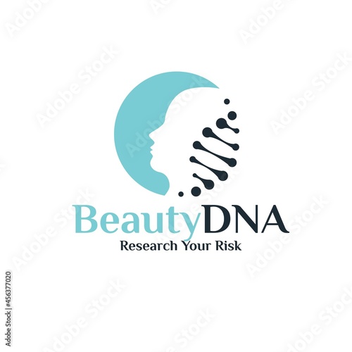 circle beauty DNA logo designs for health and medicine service