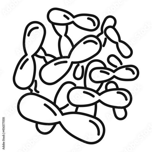 Bacteria probiotic icon outline vector. Gut prebiotic
