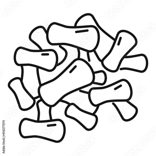 Lactobacillus probiotic icon outline vector. Gut bacteria