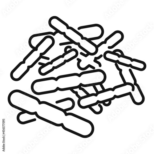 Gut probiotic icon outline vector. Bacteria lactobacillus