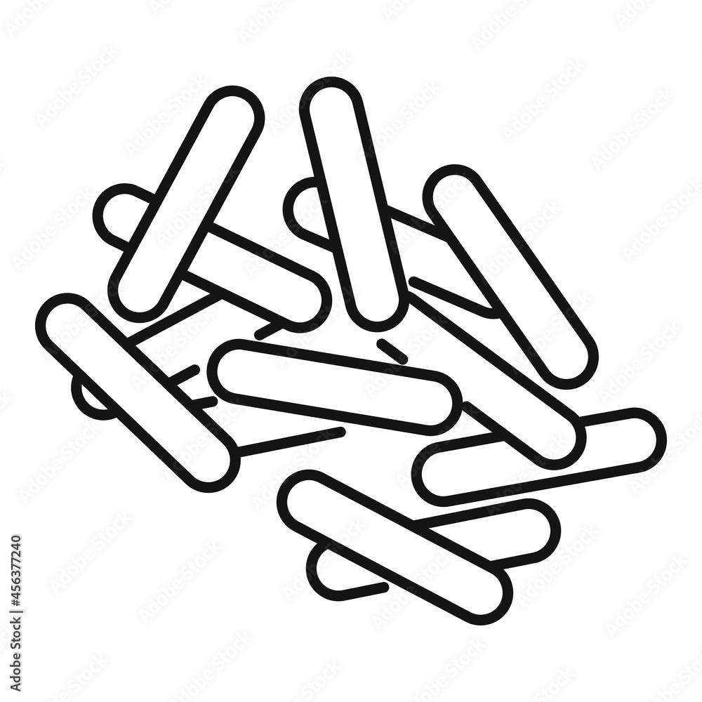 Fototapeta premium Bacteria yoghurt icon outline vector. Gut bacterium