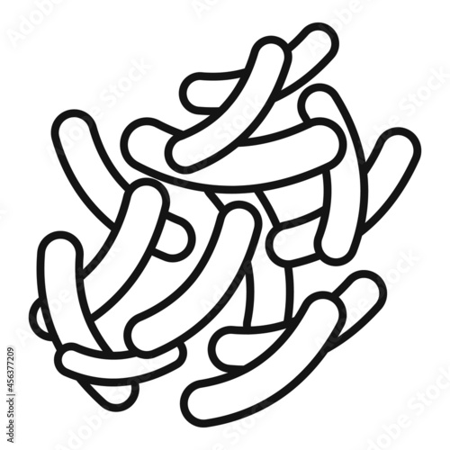 Healthy bacteria icon outline vector. Probiotic lactobacillus