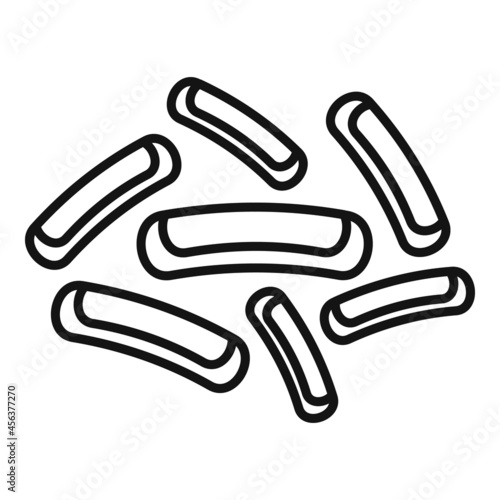 Intestine probiotic icon outline vector. Gut bacteria