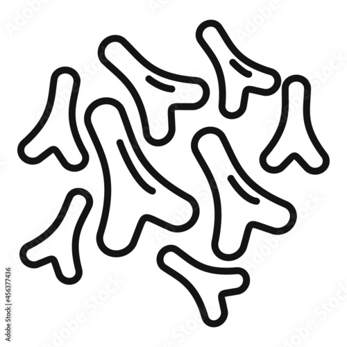 Probiotic microorganism icon outline vector. Intestine fermentation