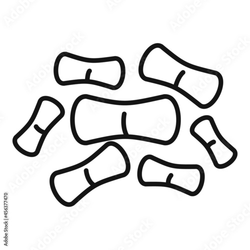 Probiotic health icon outline vector. Lactobacillus bacteria