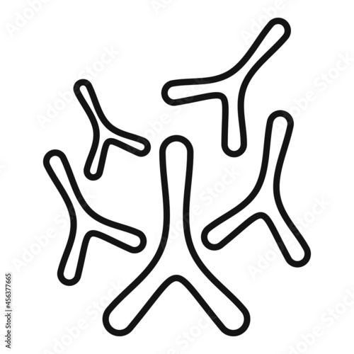 Staphylococcus probiotic icon outline vector. Bacteria lactobacillus