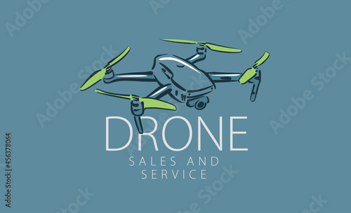 A drawn vector drone for sale and service