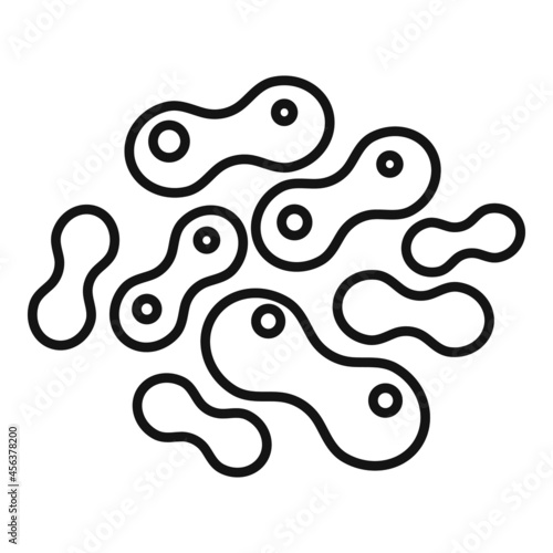 Microbiome icon outline vector. Probiotic bacteria