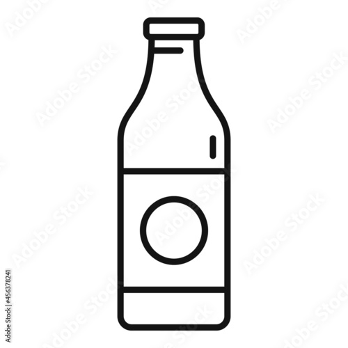 Milk bottle probiotic icon outline vector. Gut bacteria