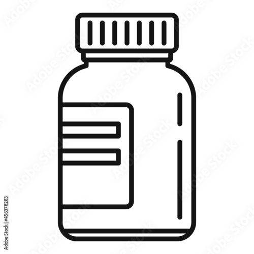 Bio lactic jar icon outline vector. Prebiotic microbe