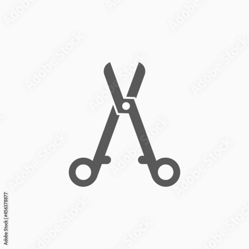 surgical scissors icon, health vector