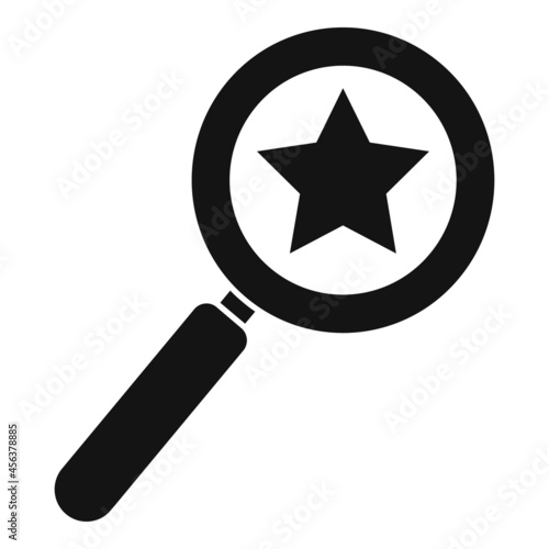 Review magnifier icon simple vector. Online product