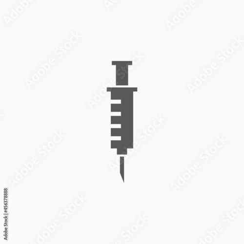syringe icon, hypodermic syringe vector