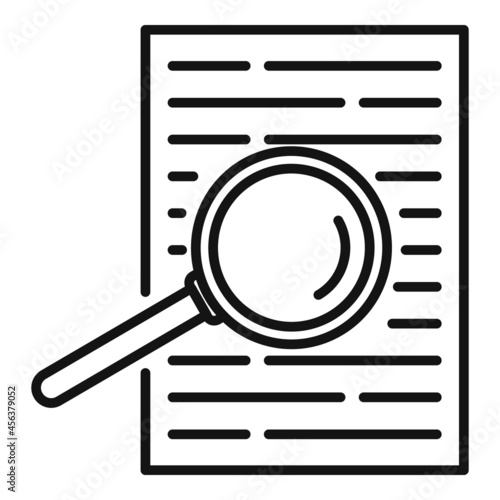 Product review paper icon outline vector. Online evaluation