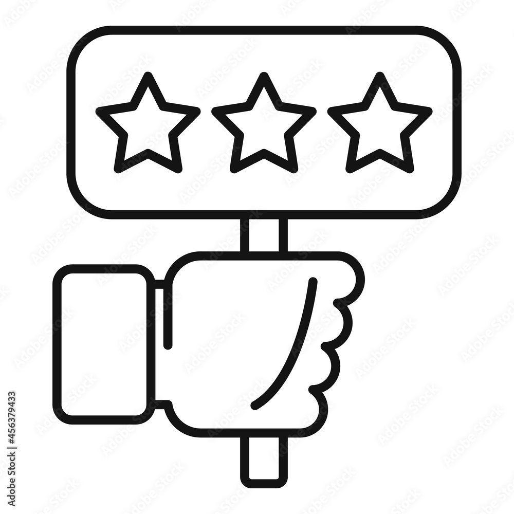 Banner feedback icon outline vector. Product review Banner feedback icon outline vector. Product review