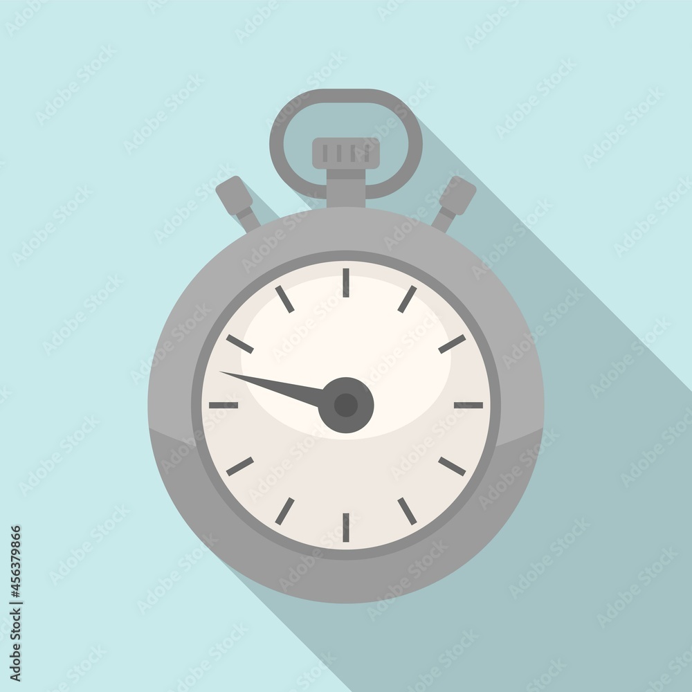 Countdown timer icon flat vector. Stopwatch clock Countdown timer icon flat vector. Stopwatch clock