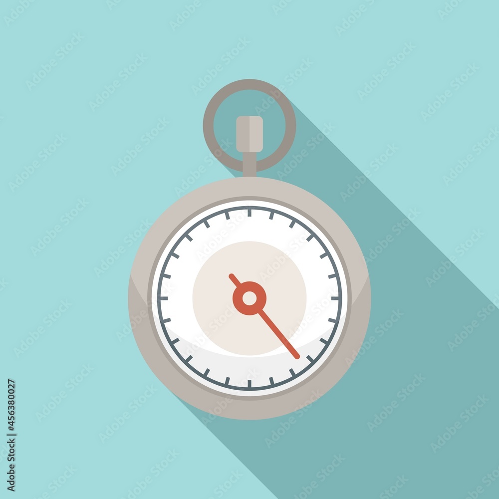 Minute stopwatch icon flat vector. Watch timer Minute stopwatch icon flat vector. Watch timer