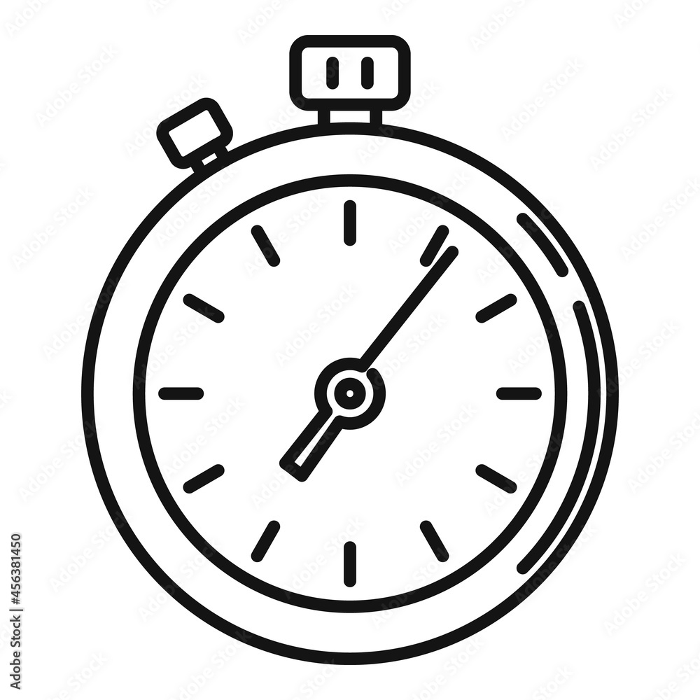 Minute stopwatch icon outline vector. Watch timer Minute stopwatch icon outline vector. Watch timer