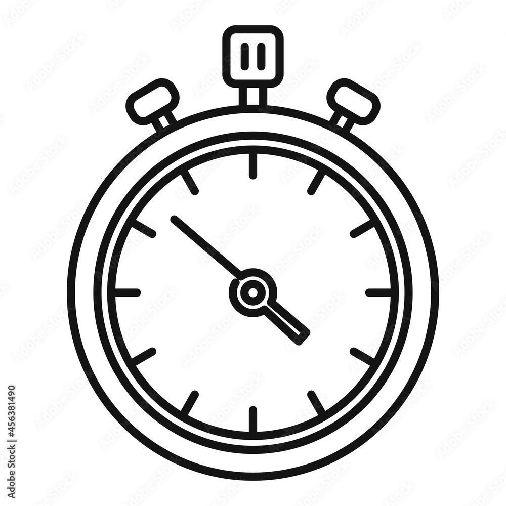 Stopwatch arrow icon outline vector. Stop clock Stopwatch arrow icon outline vector. Stop clock