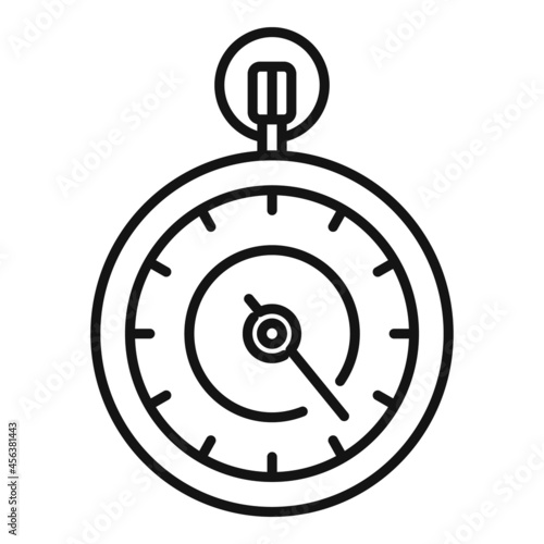 Second stopwatch icon outline vector. Watch timer