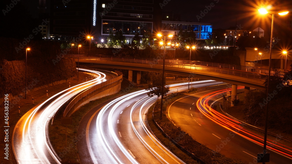 At night on the highway At night on the highway