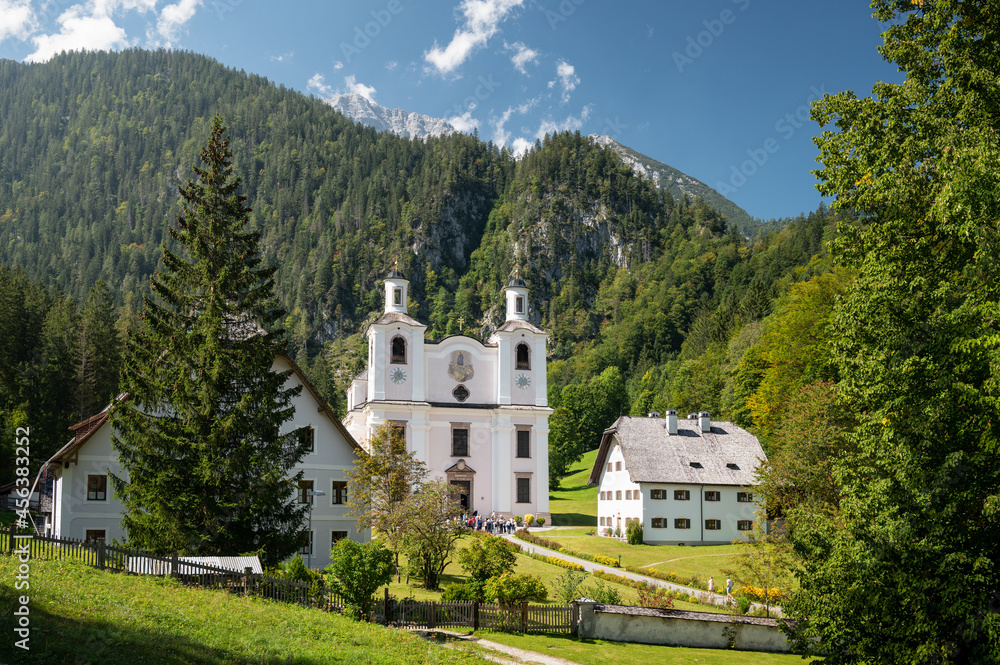 Pilgrimage church Maria Kirchental in the Loferer Steinberge