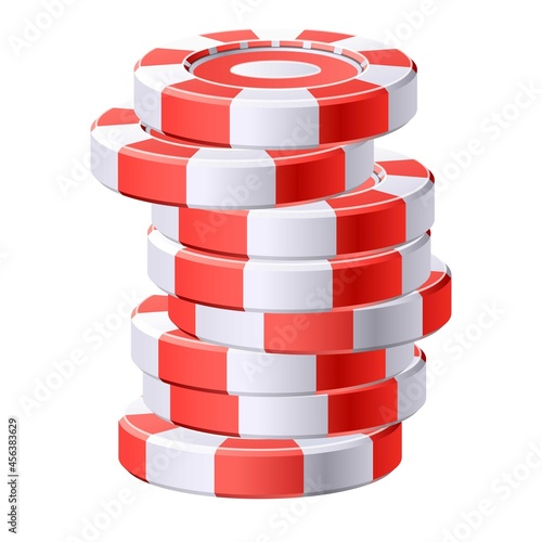 Token chip game icon cartoon vector. Casino poker