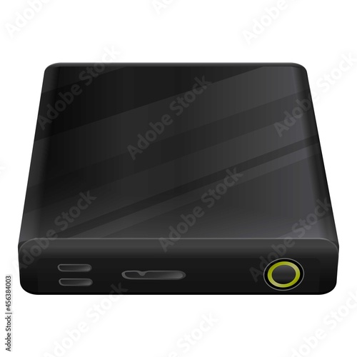 Hard disk icon cartoon vector. Computer drive