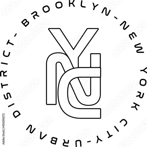 new york brooklyn slogan Vector design for t-shirt graphics, banner, fashion prints, slogan tees, stickers, flyer, posters and other creative uses	