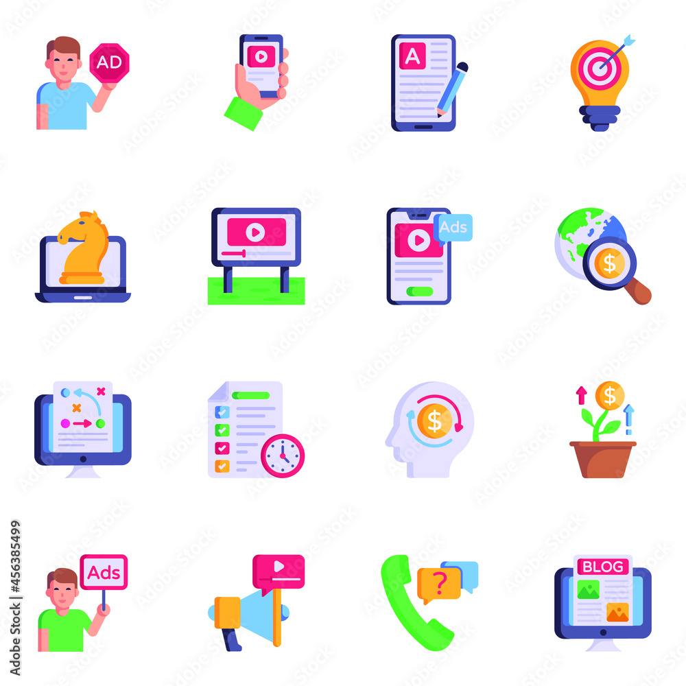 Set of Advertisement Flat Vector Designs
Set of Advertisement Flat Vector Designs