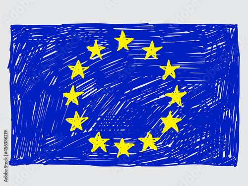 European union flag sketch