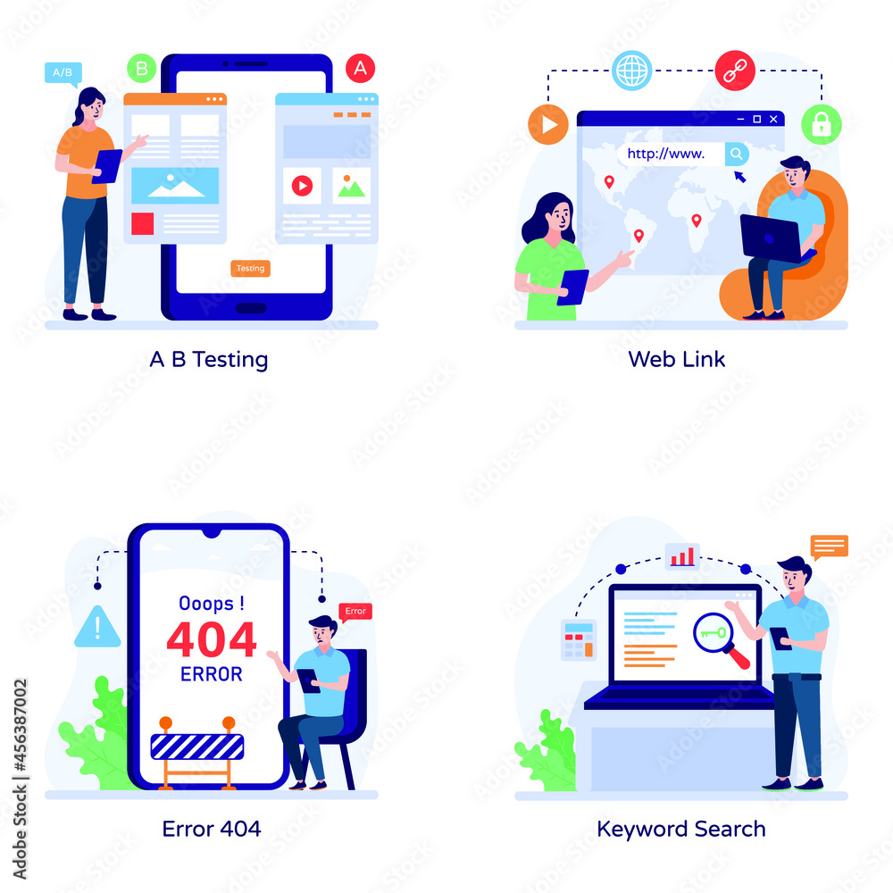 Web Development Flat Character Illustrations
Web Development Flat Character Illustrations
