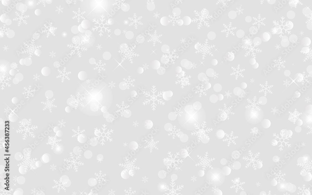 雪の結晶の背景　ベクター素材	
