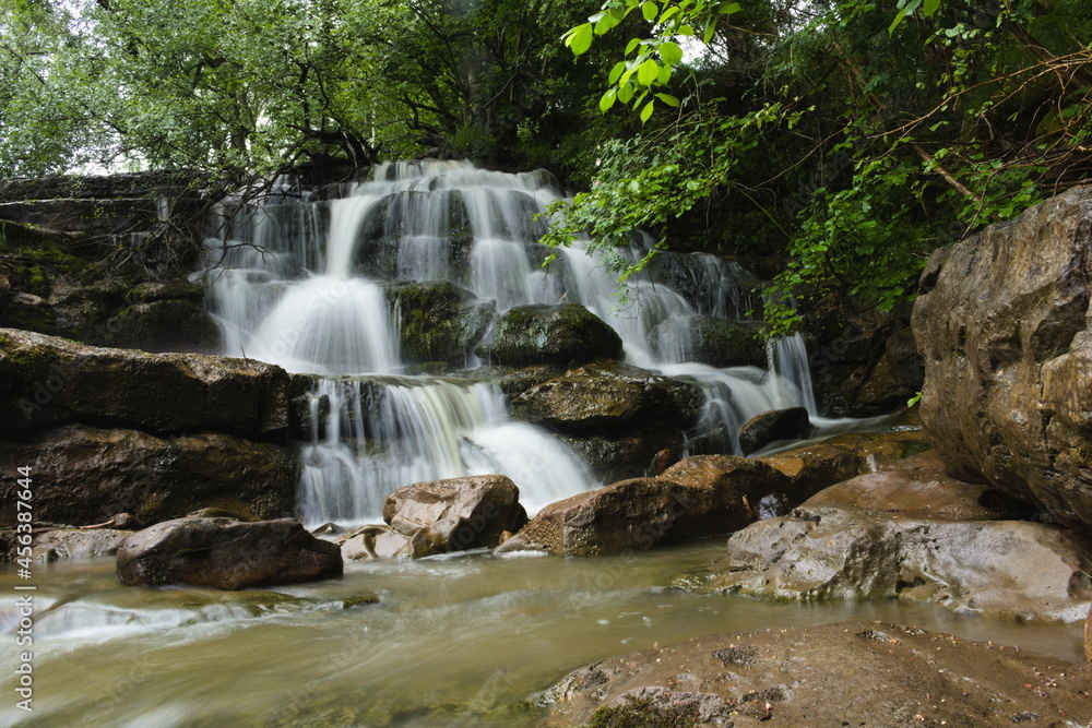Naklejka premium Waterfall on the River Swale in the village of Keld North Yorkshire