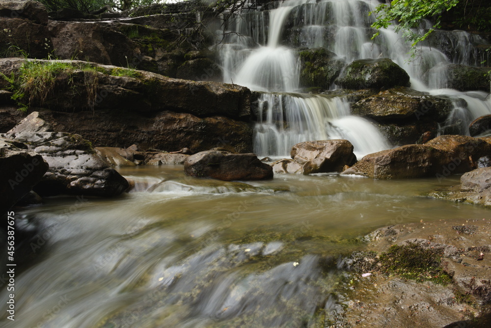 Fototapeta premium Waterfall on the River Swale in the village of Keld North Yorkshire