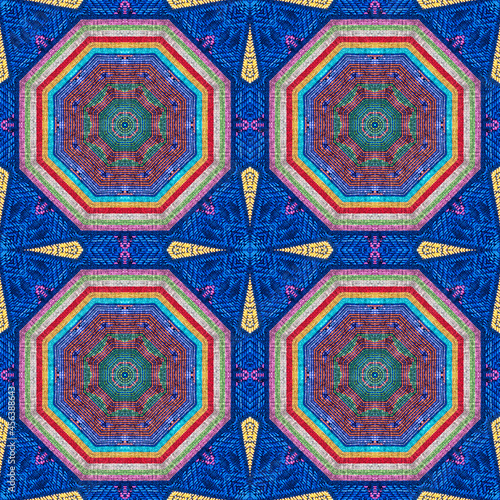 Seamless kaleidoscope or endless pattern for ceramic tile  wallpaper  linoleum  textile  web page background used.