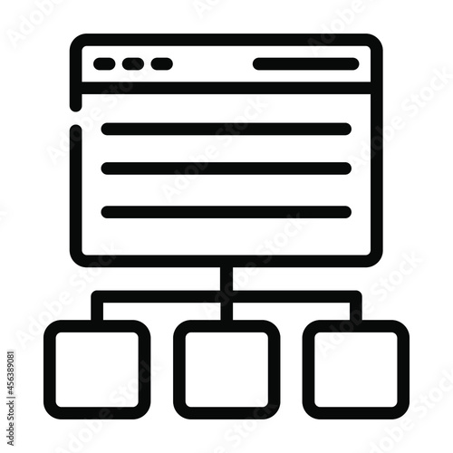 sitemap outline design, SEO and web flat design for mobile concepts and web apps. Collection of modern infographic logo and pictogram.