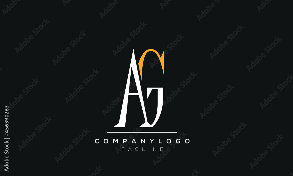 Abstract Letter Initial AG GA Vector Logo Design Template Abstract Letter Initial AG GA Vector Logo Design Template