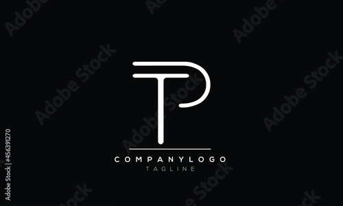 Abstract Letter Initial TP PT Vector Logo Design Template