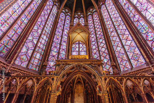Sticker Interior of the Sainte Chapelle, Ile de la Cite in Paris, France, Europe