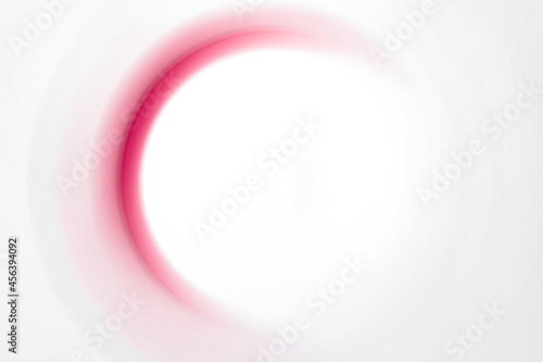Blurred red semicircle on white background photo