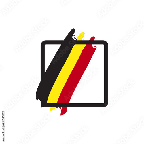 Made in belgium product label emblem logo design