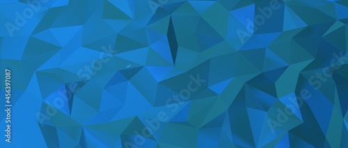 Geometric blue ice low poly background