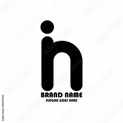 IN letter desogn logo vector. IN business design logo vector photo